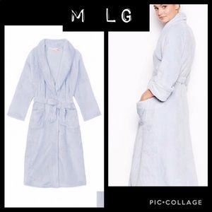 vs cozy long robe luxe soft mid calf robe grey lg
